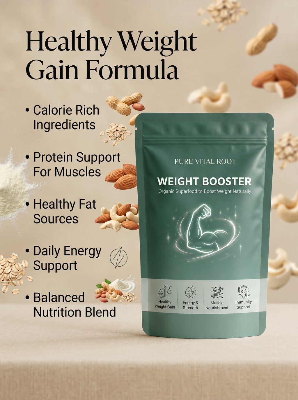 Weight Booster - Organic & Healthy Superfood for Weight Gain